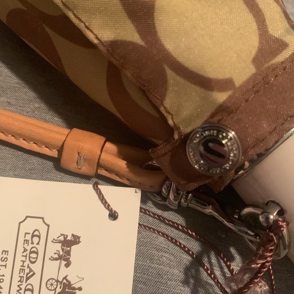 NWT  Coach Uv Protection Signature Mini Umbrella - Picture 4 of 6